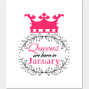 Queens are born in January Posters and Art